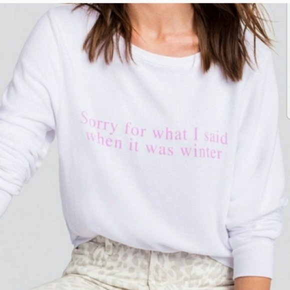 Wildfox Tops - WILDFOX Sweatshirt Baggy Beach Jumper Winter Sorry